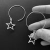 star earrings large hoops 