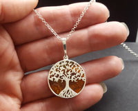 amber tree of life necklace 
