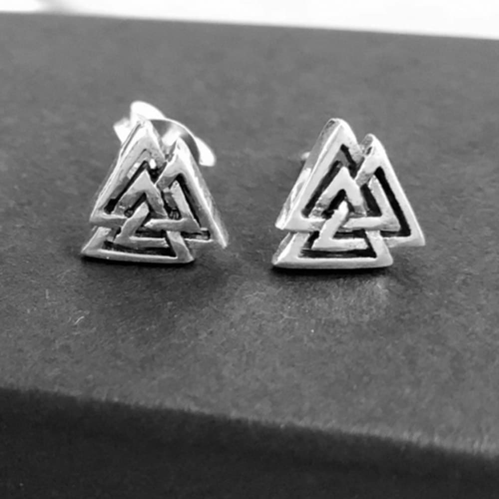 valknut viking earrings , odin  viking jewellery