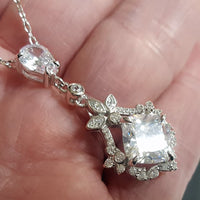 victorian gothic design necklace crystal zirconia 