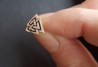 viking earrings valknut, odin 