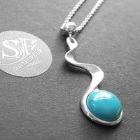 wave necklace turquoise gemstone 