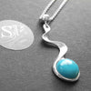 wave necklace turquoise gemstone 