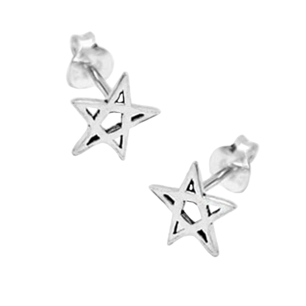 wild pentagram earrings