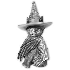 Salem The Witch's Cat Necklace, Silver Handmade