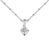 satelte necklace with 7mm cubic zirconia, choker necklace adjustable 